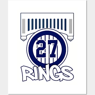 Yankees 27 Rings Posters and Art